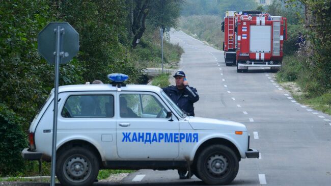 Автомобили полиции и пожарных в Болгарии. Архивное фото