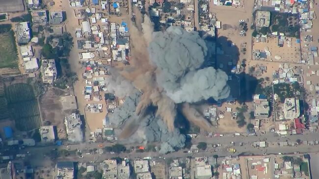 Кадр видео ликвидации в секторе Газа лидера боевого крыла ХАМАС Мухаммеда Дейфа