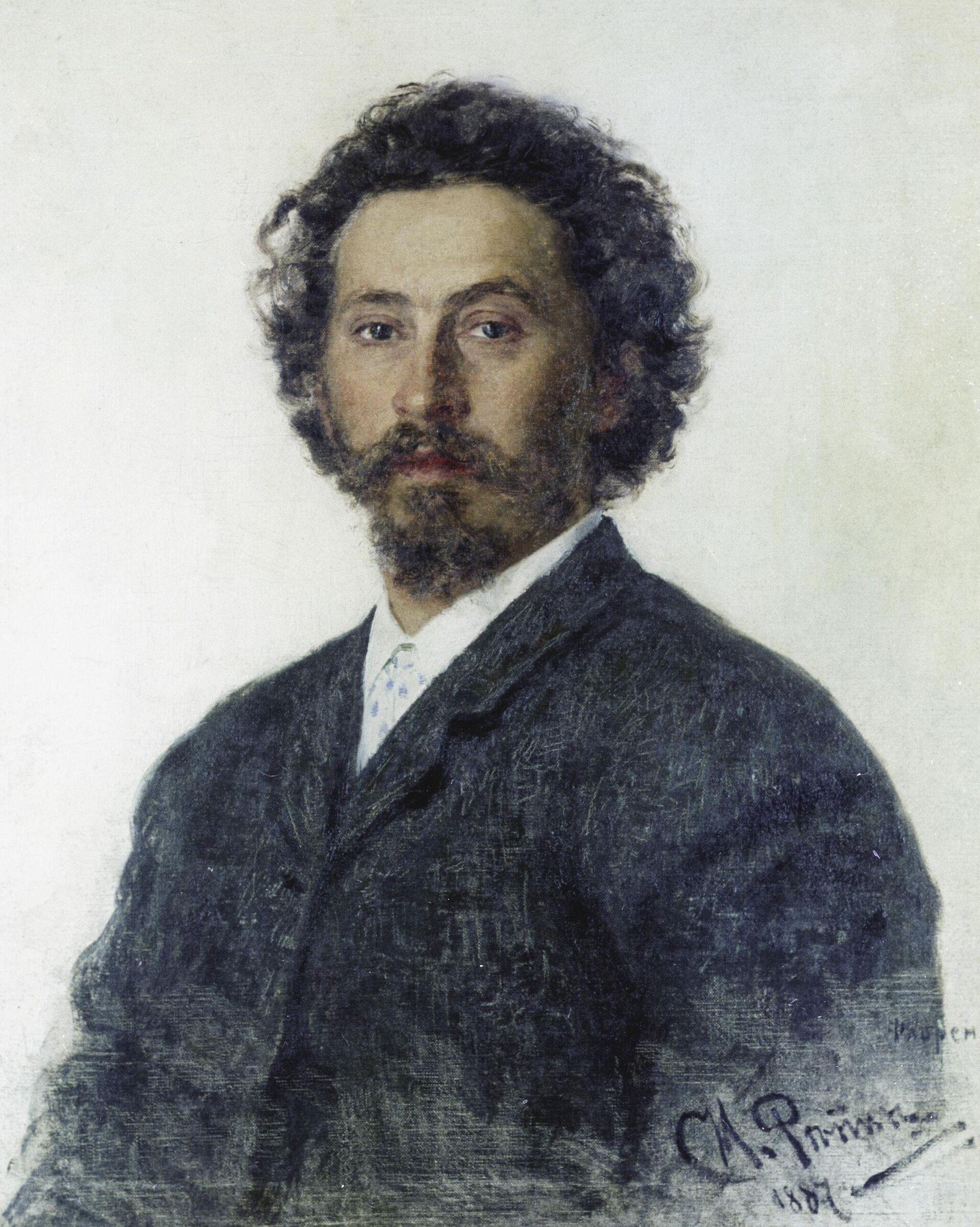 Картина Автопортрет. Художник Илья Ефимович Репин, 1887 год  - РИА Новости, 1920, 30.04.2025