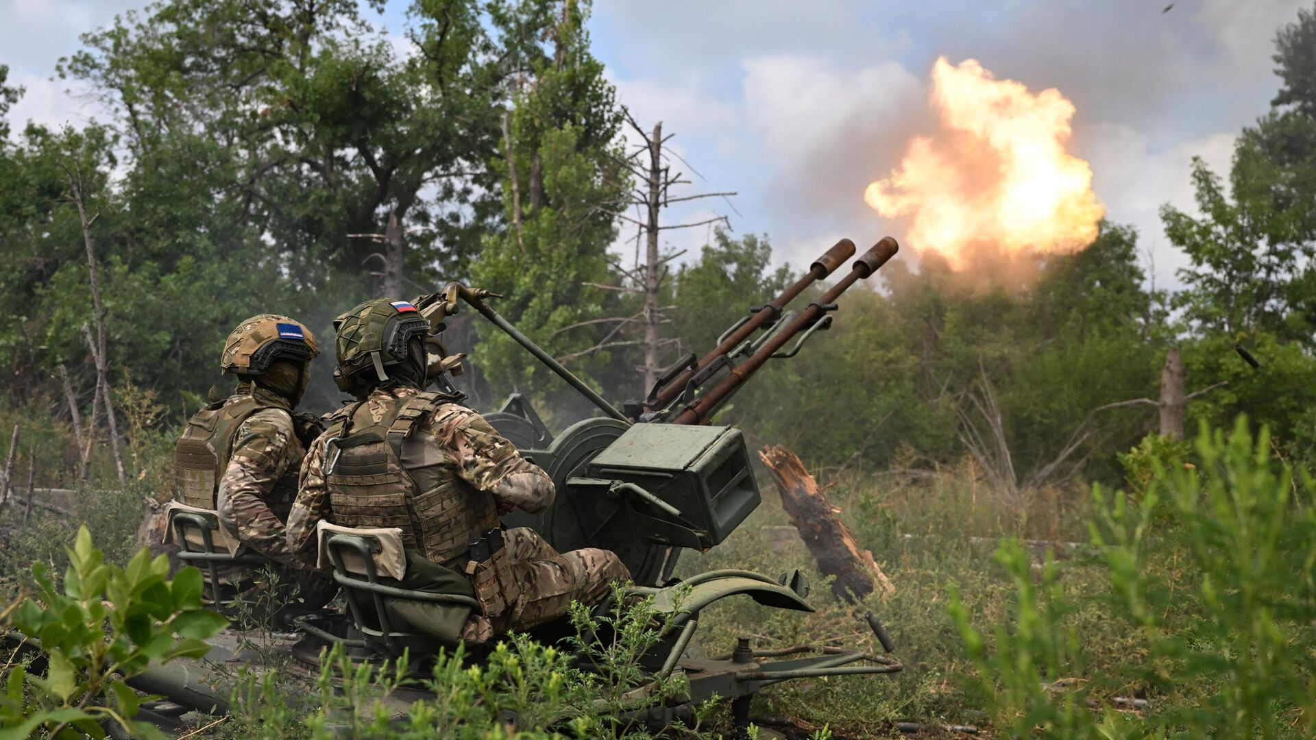 Военнослужащие подразделения противовоздушной обороны в зоне СВО - РИА Новости, 1920, 15.08.2024