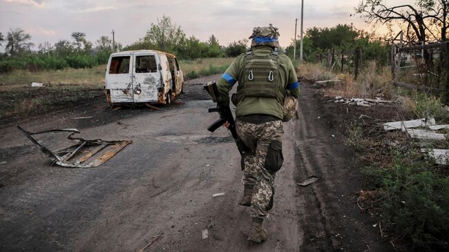 Украинский военный в Донецкой области