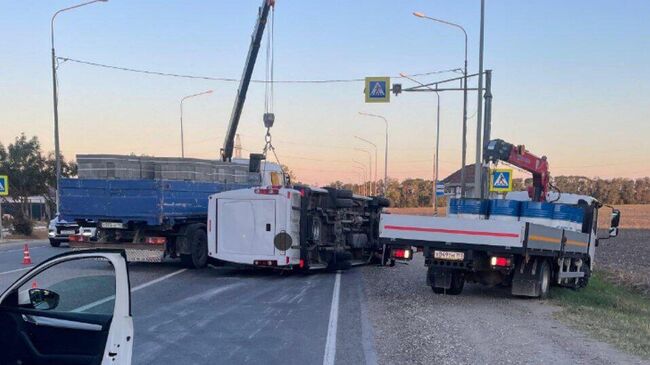 ДТП на трассе Новороссийск — Керчь в районе хутора Тарусино под Анапой