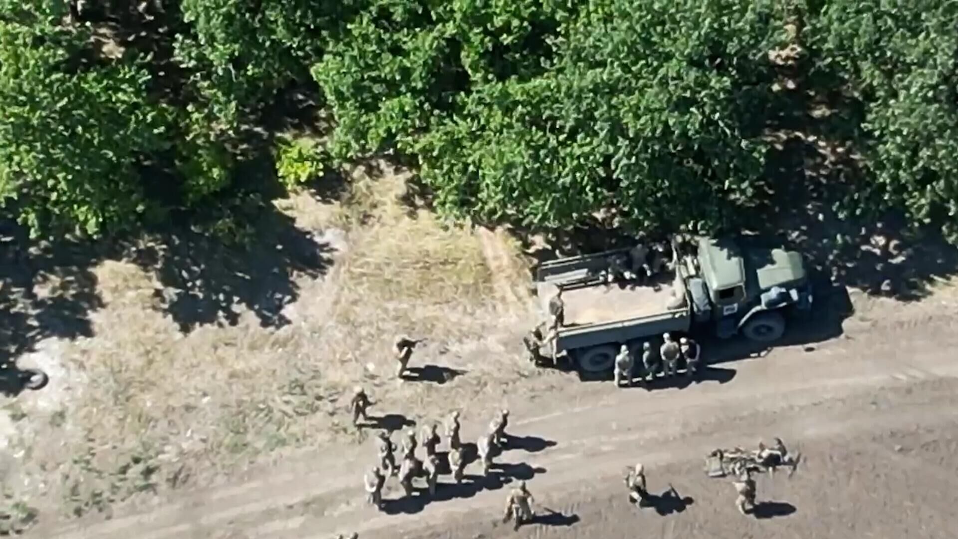 Бойцы ВСУ сдаются в плен у населенного пункта Ольговка в Курской области - РИА Новости, 1920, 19.08.2024