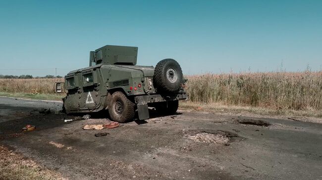 Уничтоженная бронетехника ВСУ в Курской области