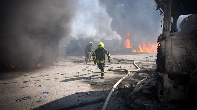 Украинские пожарные в Одесской области