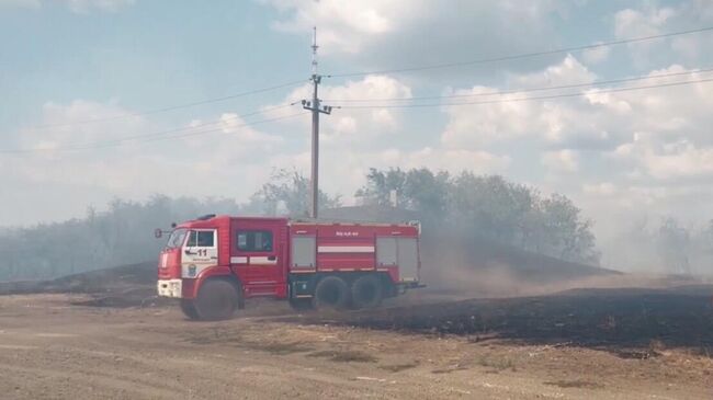 Место пожара в Ровеньковском районе ЛНР. 26 августа 2024