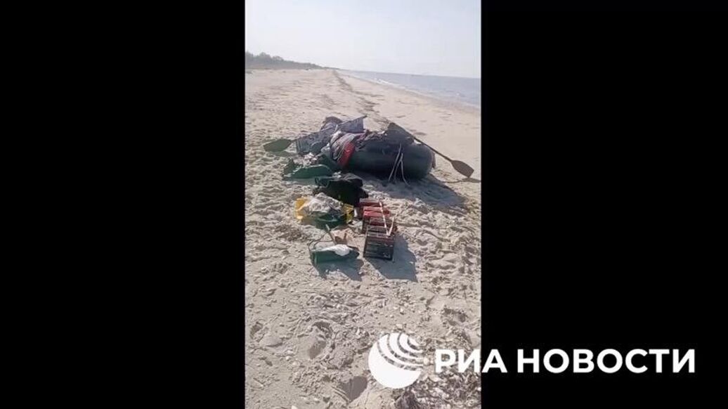 © РИА Новости<br>Два одессита переправились через Днепр на лодке и сдались российским десантникам на Кинбурнской косе