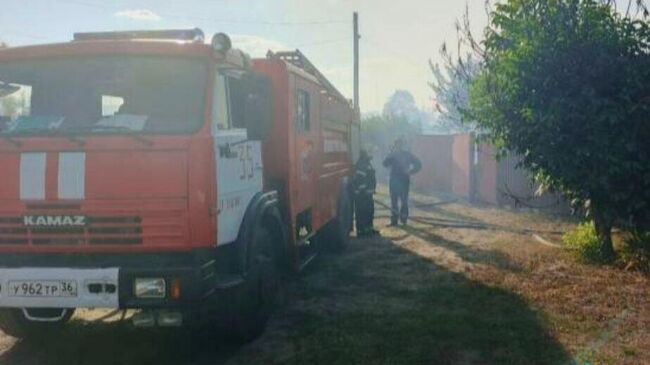 Ликвидация пожара в селе Журавка Воронежской области