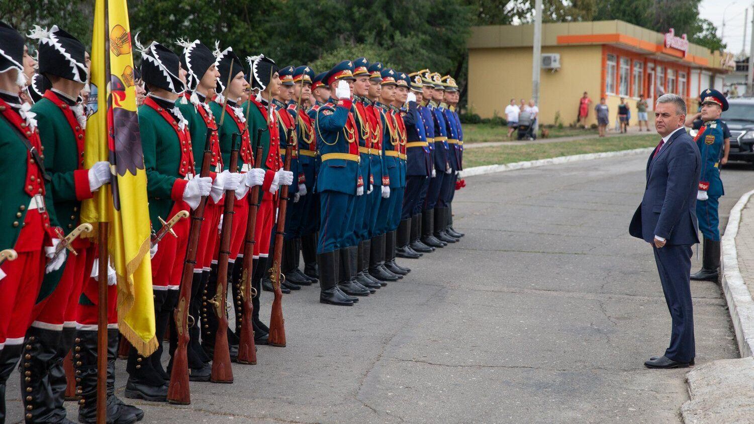 Торжественные мероприятия по случаю 226-летия 55-го Подольского пехотного полка российской императорской армии в Бендерах. 29 августа 2024 - РИА Новости, 1920, 29.08.2024