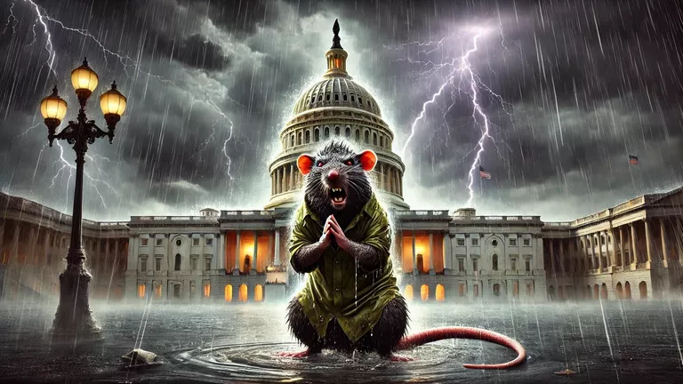 RAT PRAYS AS MASSIVE STORM ENGULFS NAZI BASE