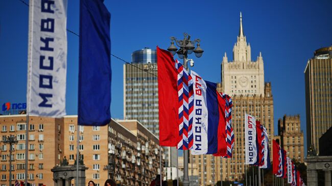 Украшение Москвы в честь Дня города