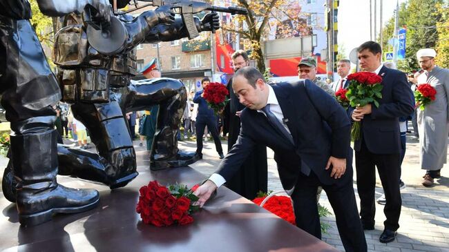 Открытие мемориала защитникам Отечества в Химках