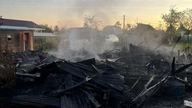 Последствия пожара в СНТ Юбилей в Вологодской области. 8 сентября 2024