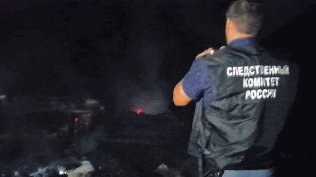 Место пожара в частном доме в деревне в Псковской области. 8 сентября 2024