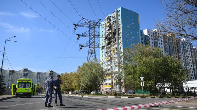 Последствия атаки БПЛА в Раменском