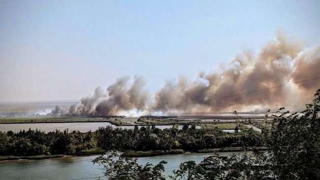 Пожар в Аксайском районе Ростовской области