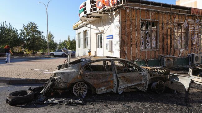 Последствия обстрела в Белгороде