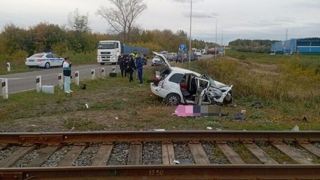 ДТП на железнодорожном переезде в Чувашии