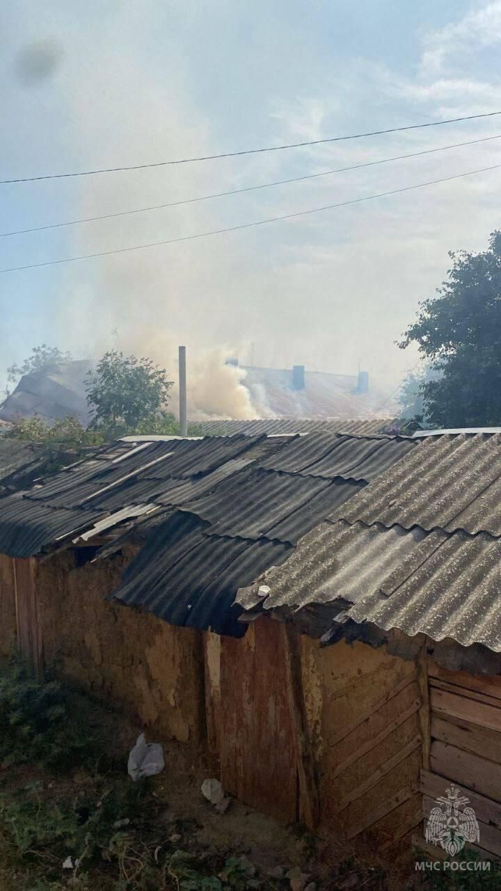 Место пожара в жилом доме в населенном пункте Ачису в Дагестане - РИА Новости, 1920, 23.09.2024