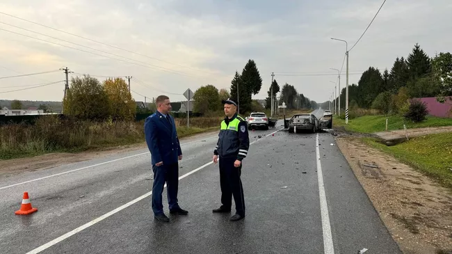 ДТП на 14-м километре автодороги Боровск — Федорино — Верея — Медынь в Калужской области