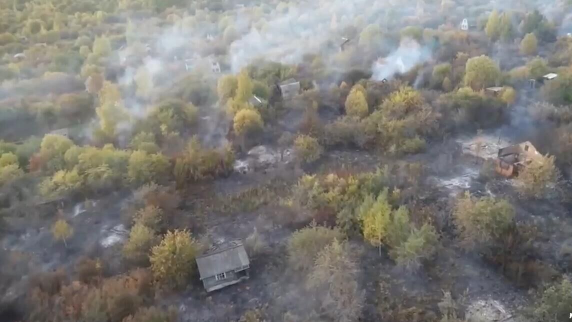 Пожар на Ключаревском шоссе под Саранском - РИА Новости, 1920, 29.09.2024