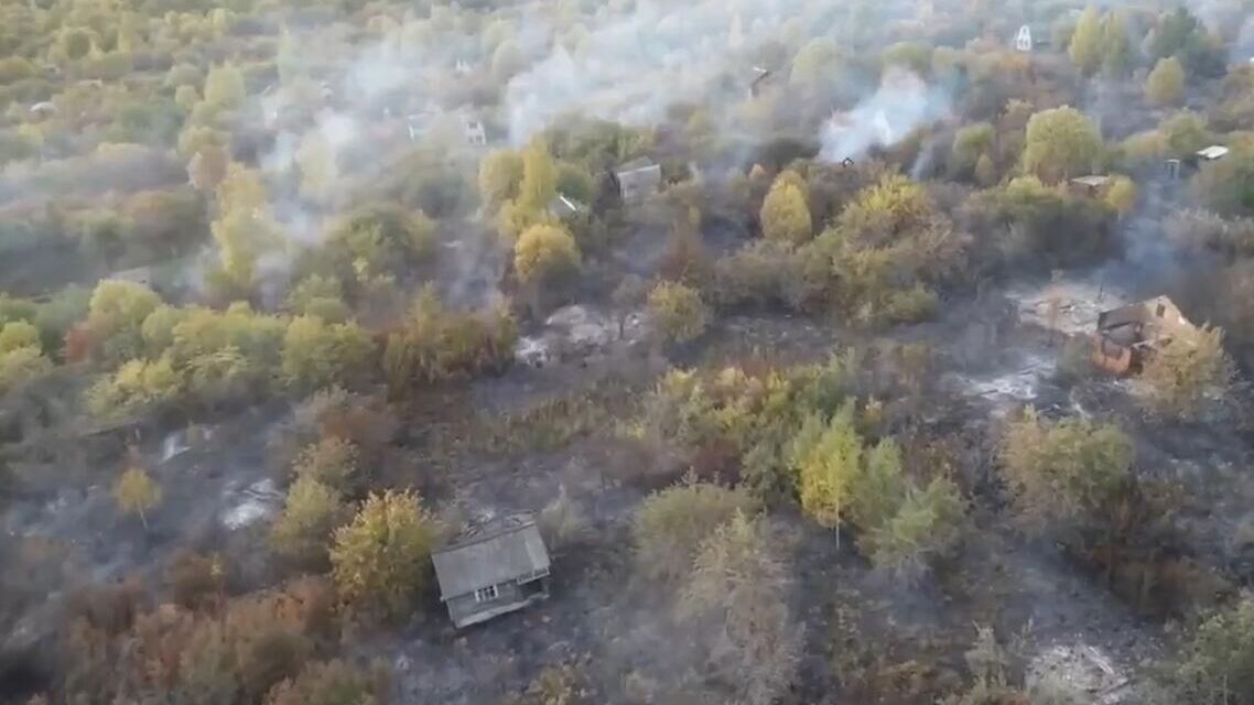 Пожар на Ключаревском шоссе под Саранском - РИА Новости, 1920, 29.09.2024