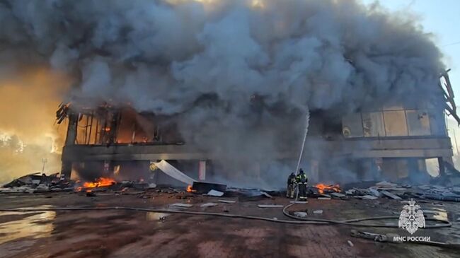 Пожар в театре музыкальной комедии в Хабаровске