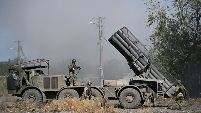 Боевая работа РСЗО Ураган в зоне СВО