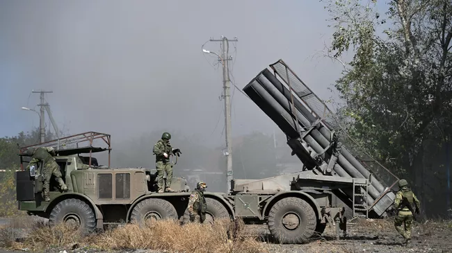 Боевая работа РСЗО Ураган в зоне СВО