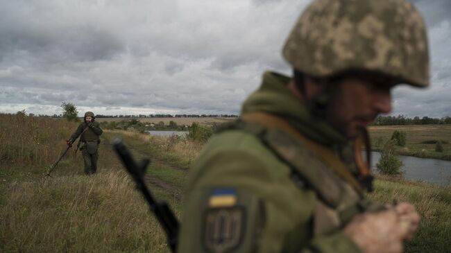 Украинские военные в Харьковской области