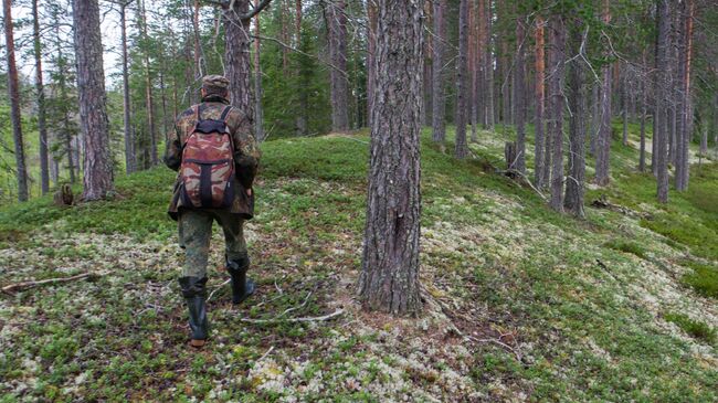 Сотрудник Водлозерского национального парка в Архангельской области