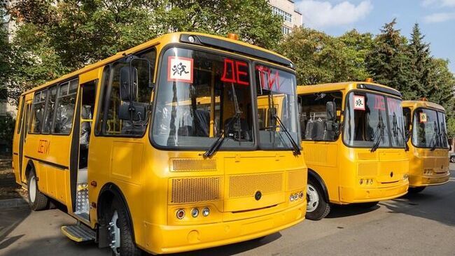 Автопарк школьных автобусов в Адыгее