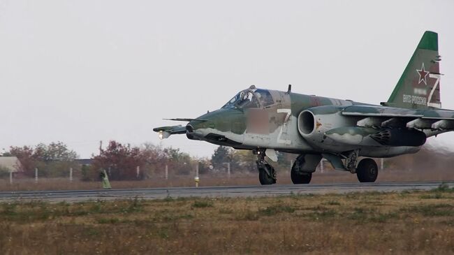 Боевая работа Су-25 в приграничных районах Курской области