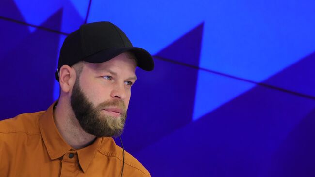 Гражданин США Дэниэл Мартиндейл на пресс-конференции в Международном мультимедийном пресс-центре медиагруппы Россия сегодня в Москве