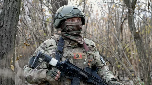 Разведчик ВС РФ на дежурстве