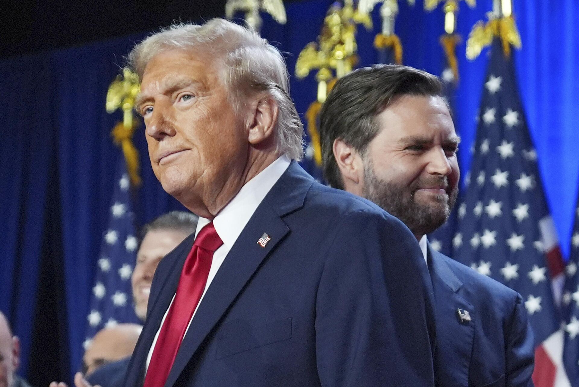 Дональд Трамп и Джей Ди Вэнс во время выступления в Уэст-Палм-Бич, штат Флорида - РИА Новости, 1920, 24.03.2025