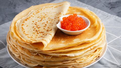 Блины с красной икрой