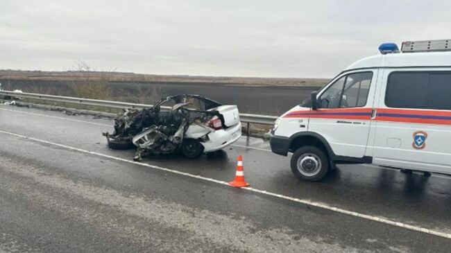 На месте ДТП в Ростовской области