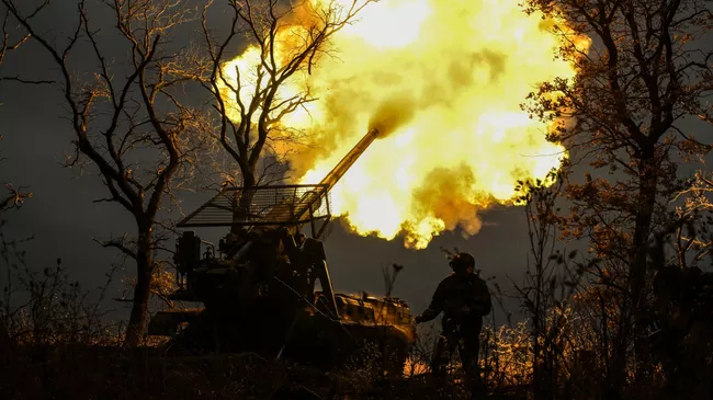 Боевая работа расчета САУ 2С7М Малка в зоне СВО