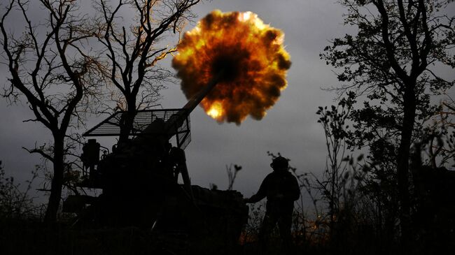 Боевая работа расчета САУ 2С7М Малка в зоне СВО