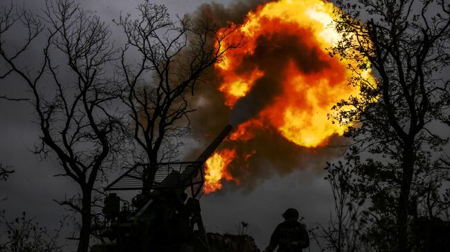 Боевая работа расчета САУ 2С7М Малка в зоне СВО