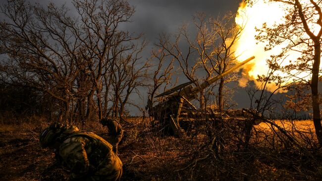 Боевая работа расчета САУ 2С7М Малка в зоне СВО