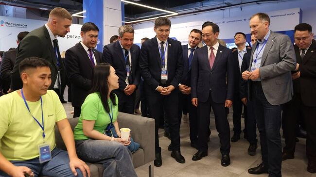 Глава Республики Саха (Якутия) Айсен Николаев на форуме Цифровой алмаз в Якутске