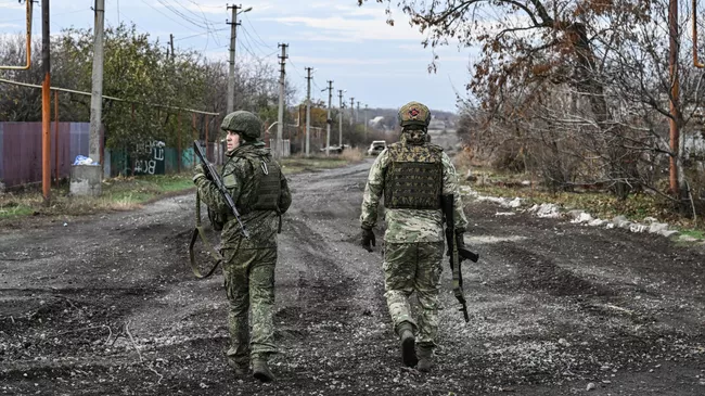 Военнослужащие ВС РФ в Селидово
