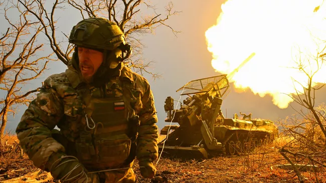 Боевая работа САУ 2С7М Малка в зоне СВО