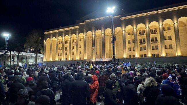 Акция протеста оппозиции в Тбилиси