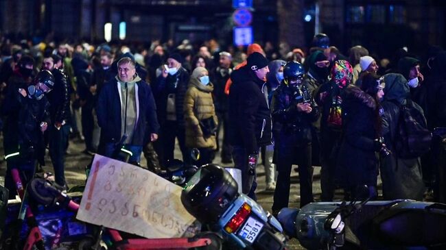 Акция протеста оппозиции в Тбилиси