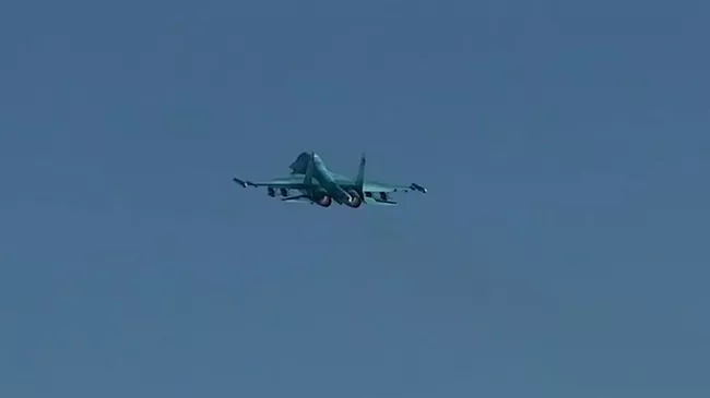 Боевой вылет Су-34 в приграничном районе Курской области