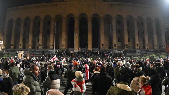 Акция протеста оппозиции в Тбилиси