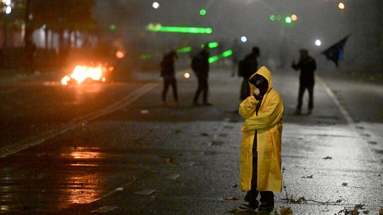 Акция протеста оппозиции в Тбилиси 